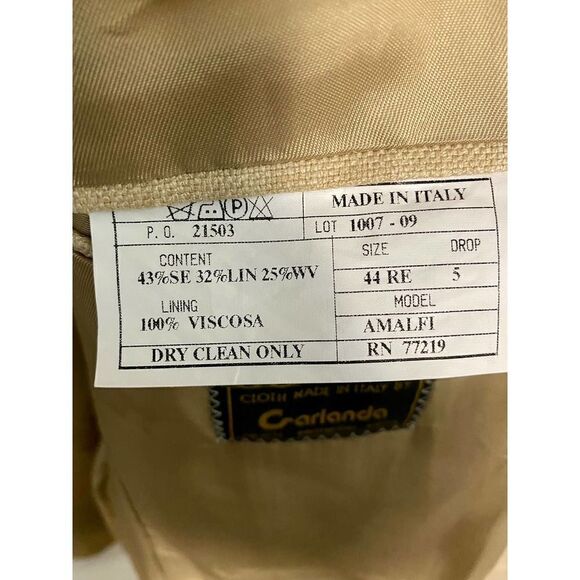 Vito Rufolo Men's Tan Button Down Blazer - Picture 5 of 12